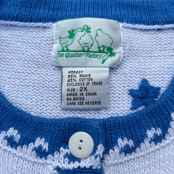 The Quacker Factory women's 2X cardigan sweater sailboats boats - Picture 4 of 16